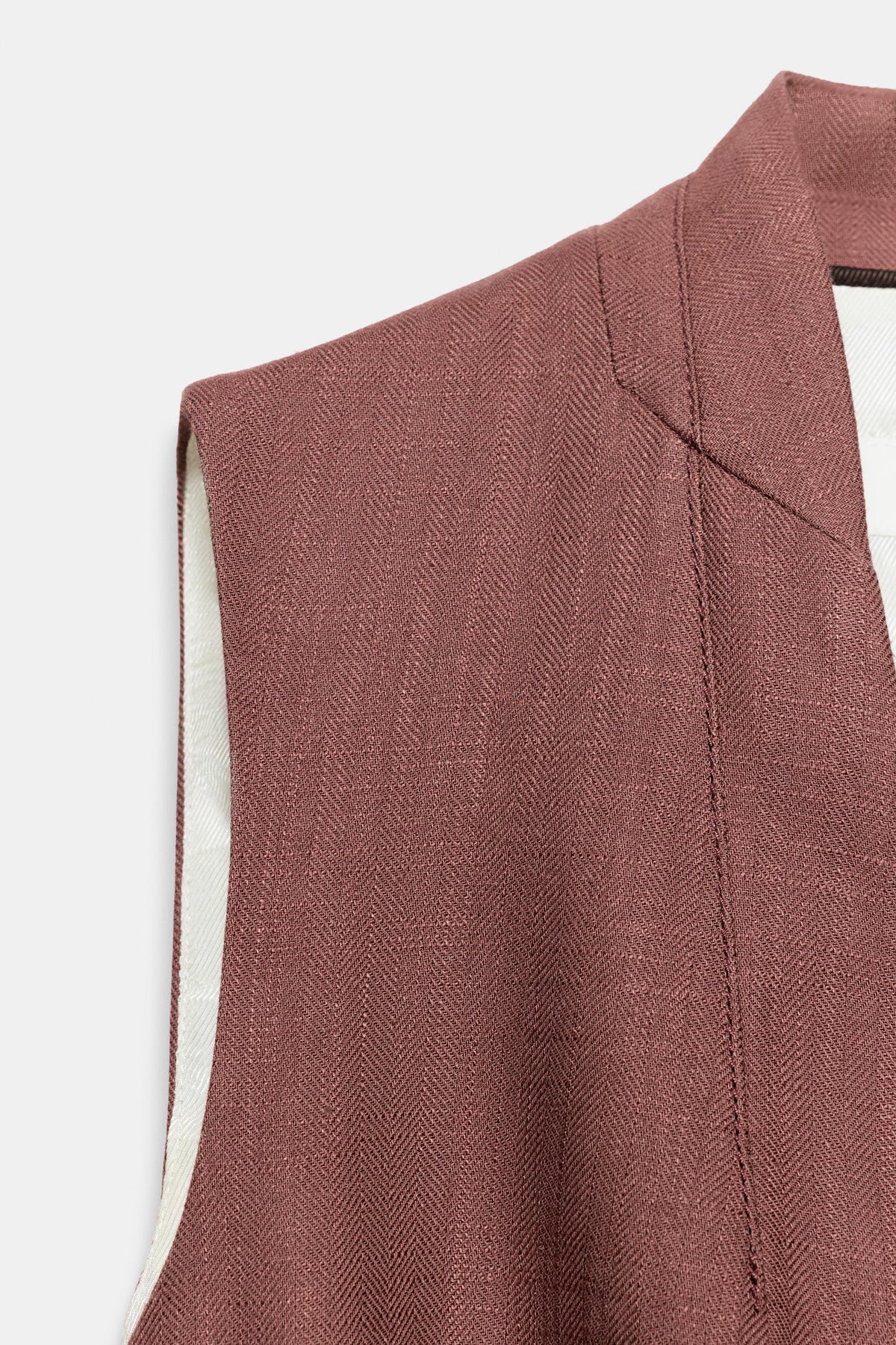 Gilet Zara rose marsala — vue supplémentaire, vendu seul