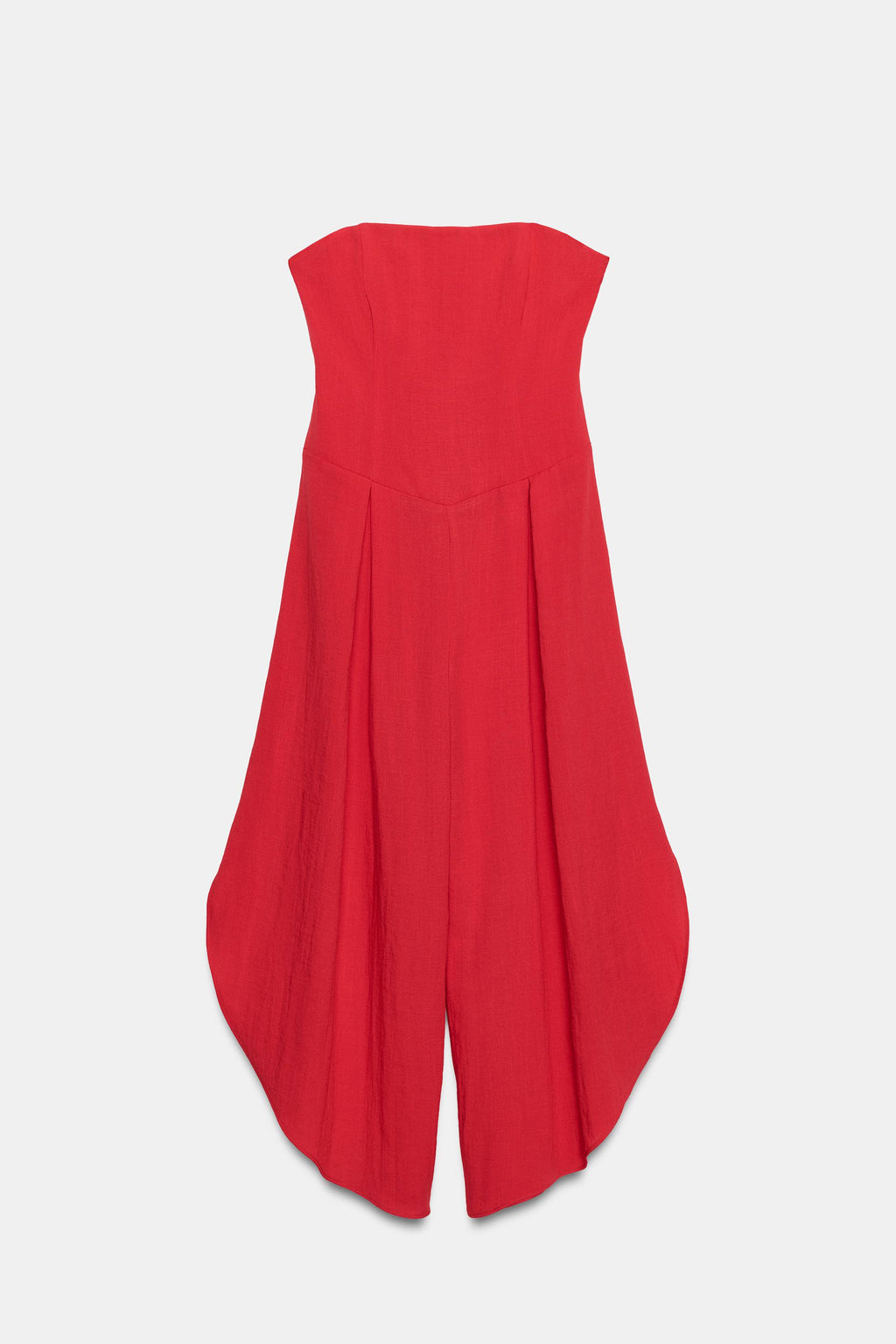 Combinaison Zara rouge bustier à bas asymétrique