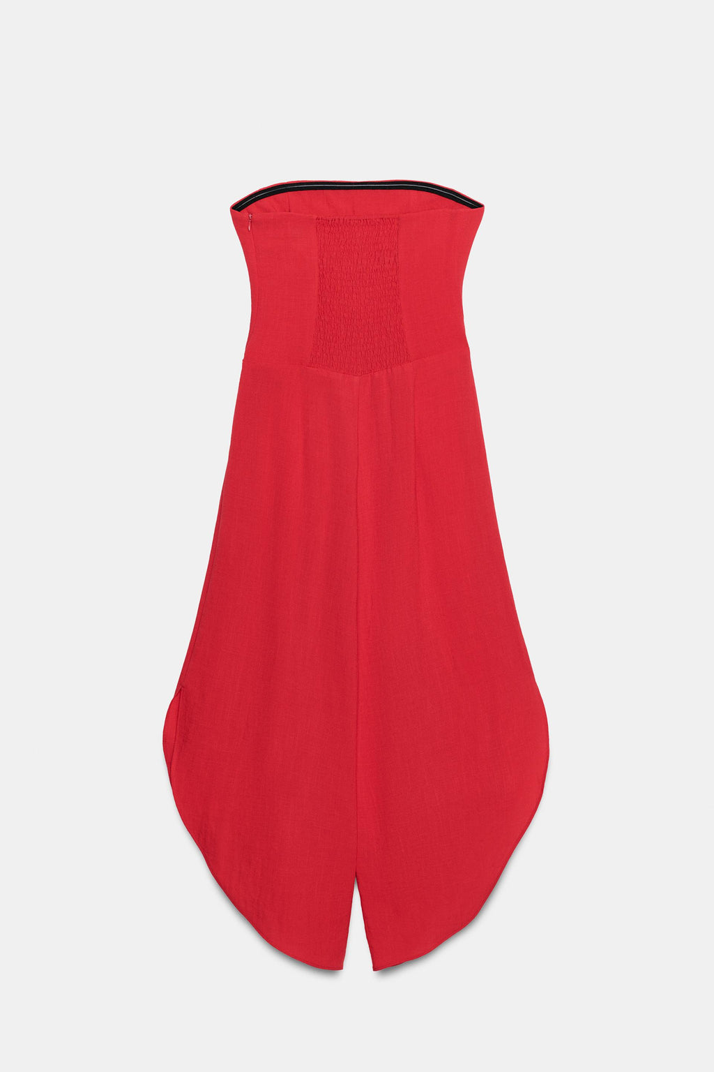 Combinaison Zara rouge bustier à bas asymétrique