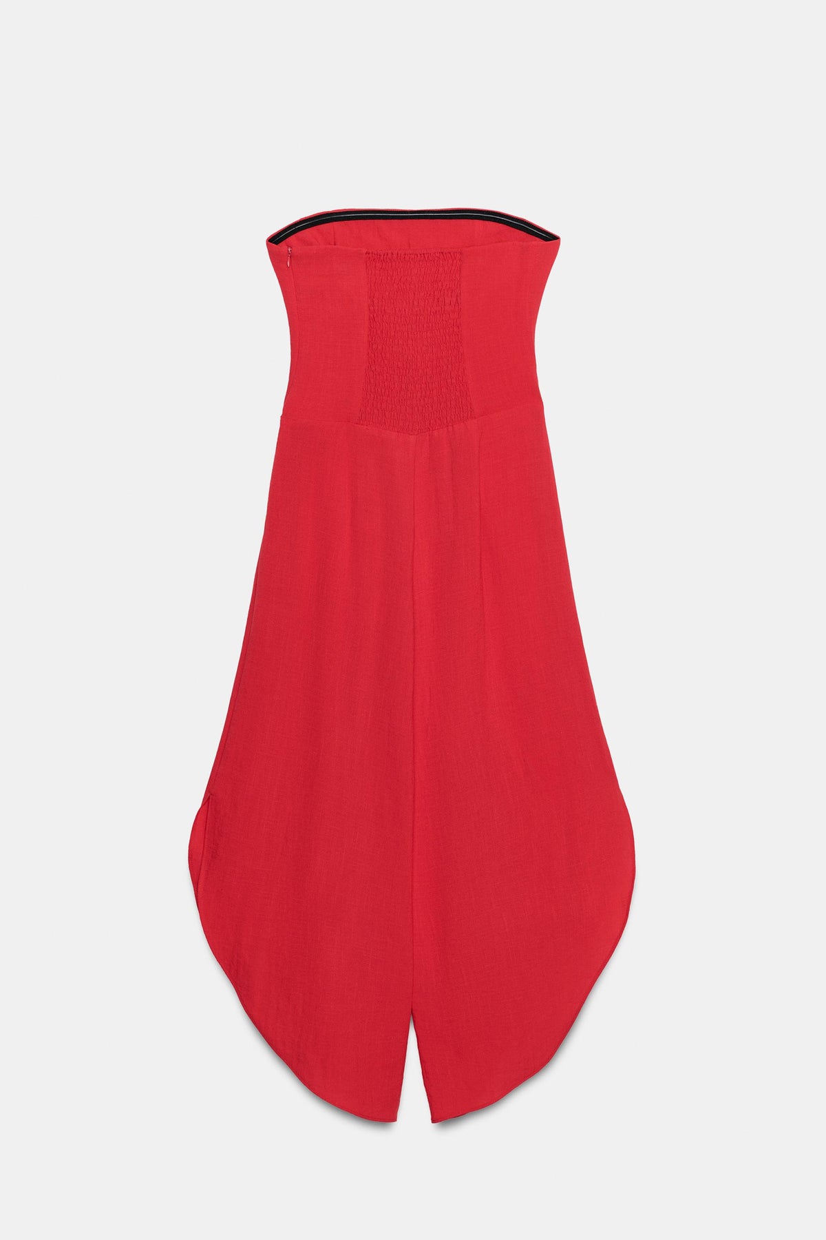 Combinaison Zara rouge bustier à bas asymétrique
