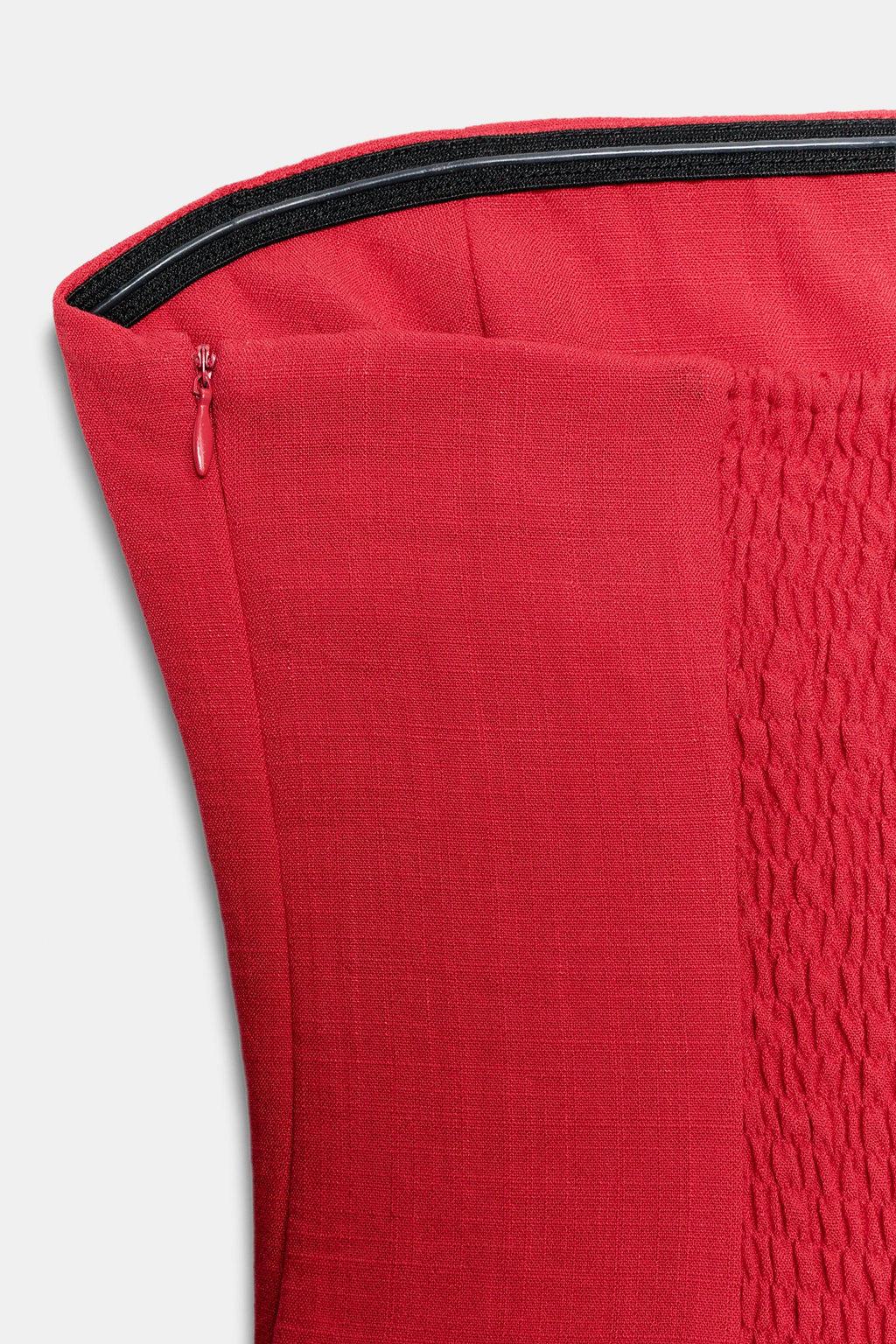 Combinaison Zara rouge bustier à bas asymétrique