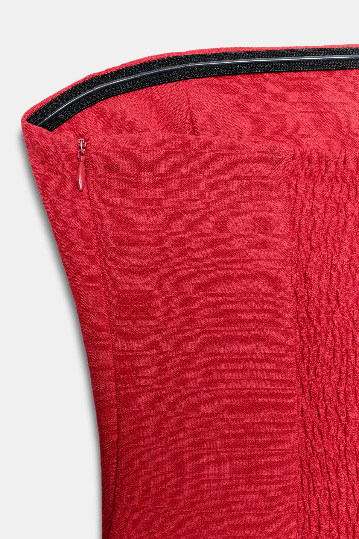 Combinaison Zara rouge bustier à bas asymétrique