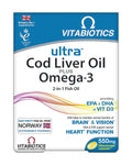 Vitabiotics Ultra Cod Liver Oil Plus Oméga-3 60 capsules