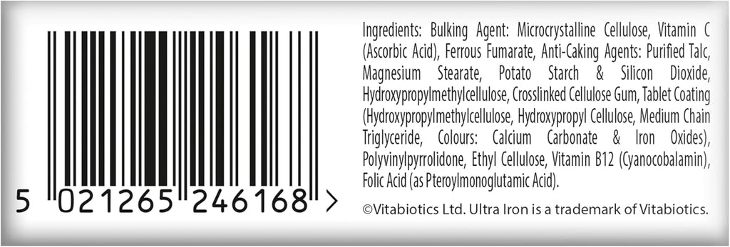 Vitabiotics Ultra Iron 30 comprimés – vue 5