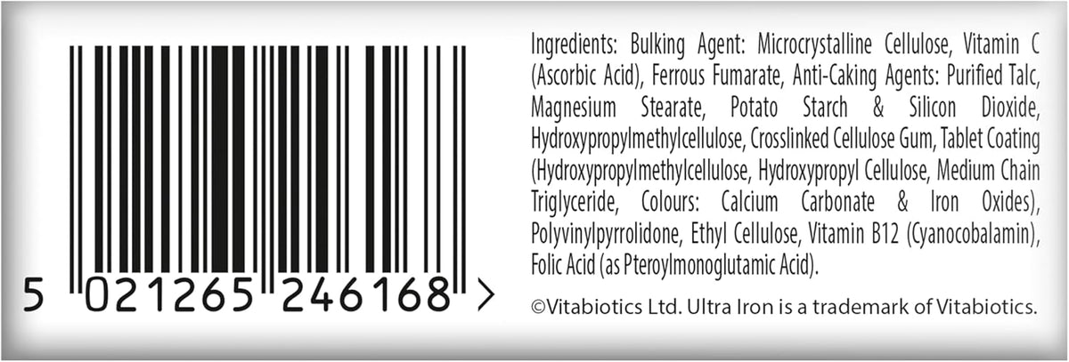 Vitabiotics Ultra Iron 30 comprimés – vue 5
