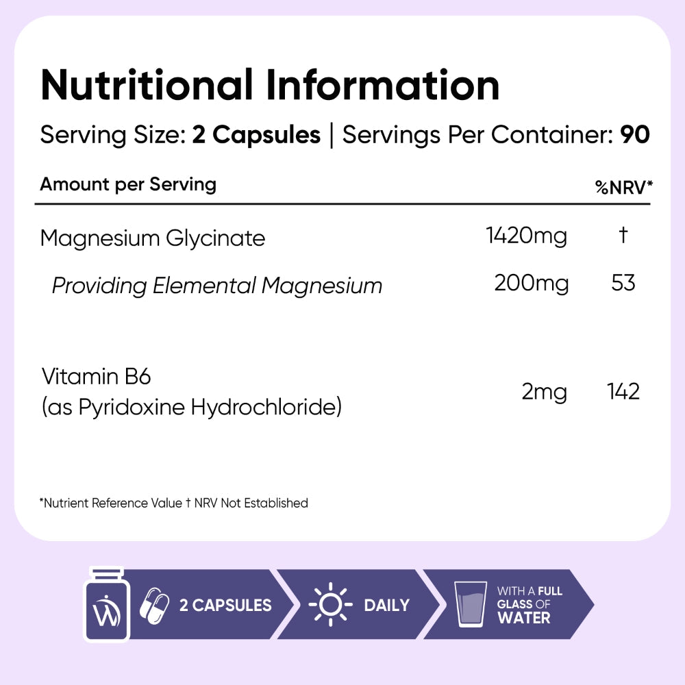 Magnesium Glycinate (Bisglycinate) Capsules