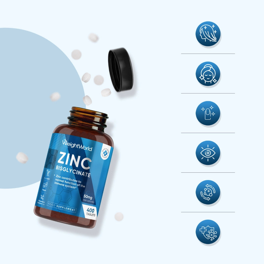 Zinc Bisglycinate Tablets | 50mg 400 Tablets