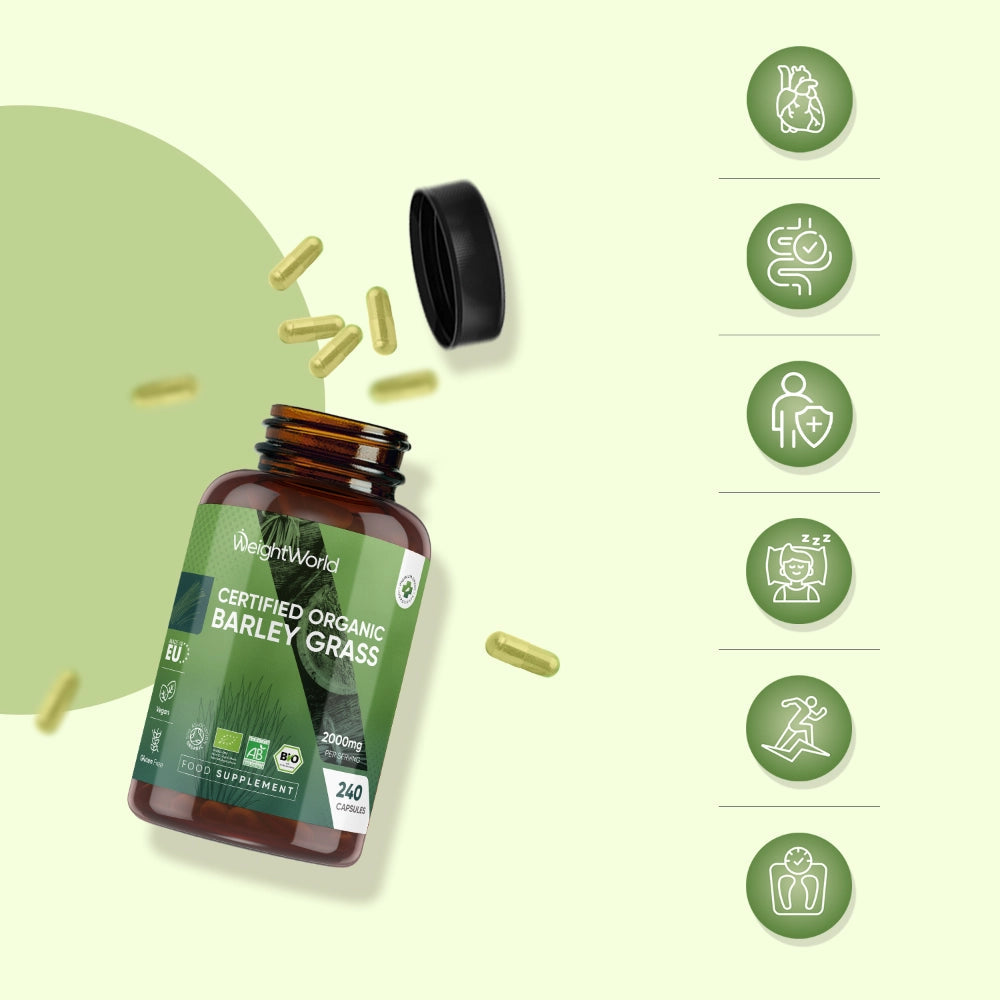 ORGANIC BARLEY GRASS CAPSULES | 2000MG 240 CAPSULES